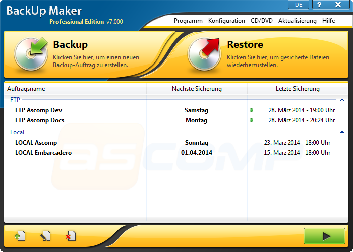 BackUp Maker Screenshot
